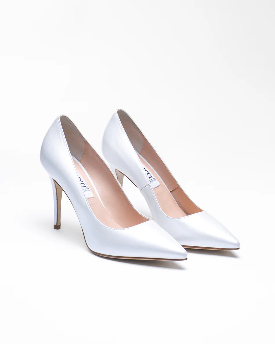 Décolleté Sposa in perlato bianco