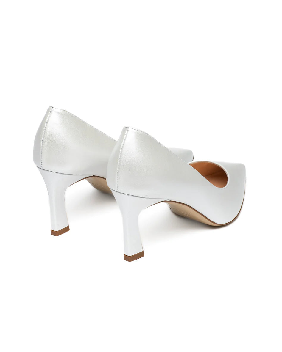 Décolleté Sposa perlato bianco tacco 70 mm