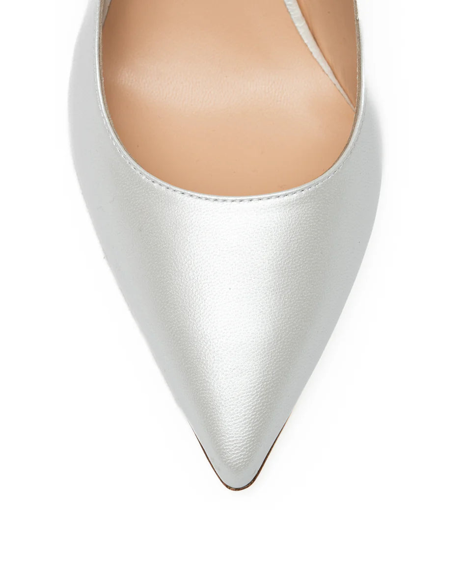 Décolleté Sposa perlato bianco tacco 70 mm