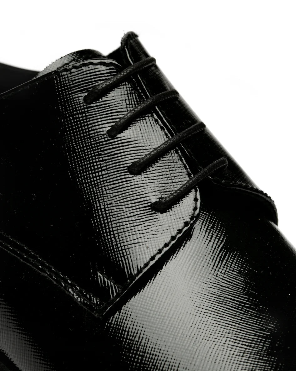 Francesina nera saffiano