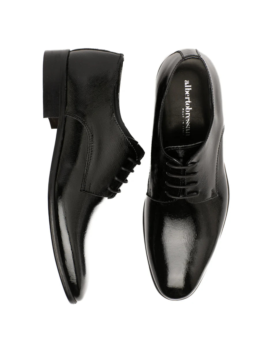 Francesina nera saffiano