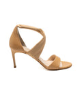 Sandalo in nappa beige donna