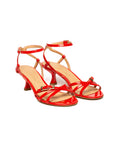 Sandalo in vernice rosso