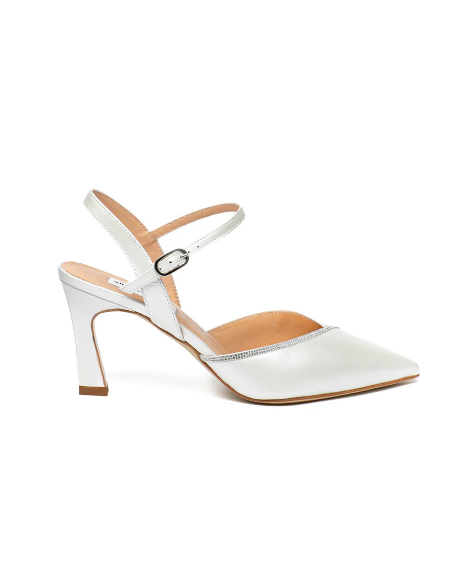 Slingback Sposa con cinturino e Swarovski