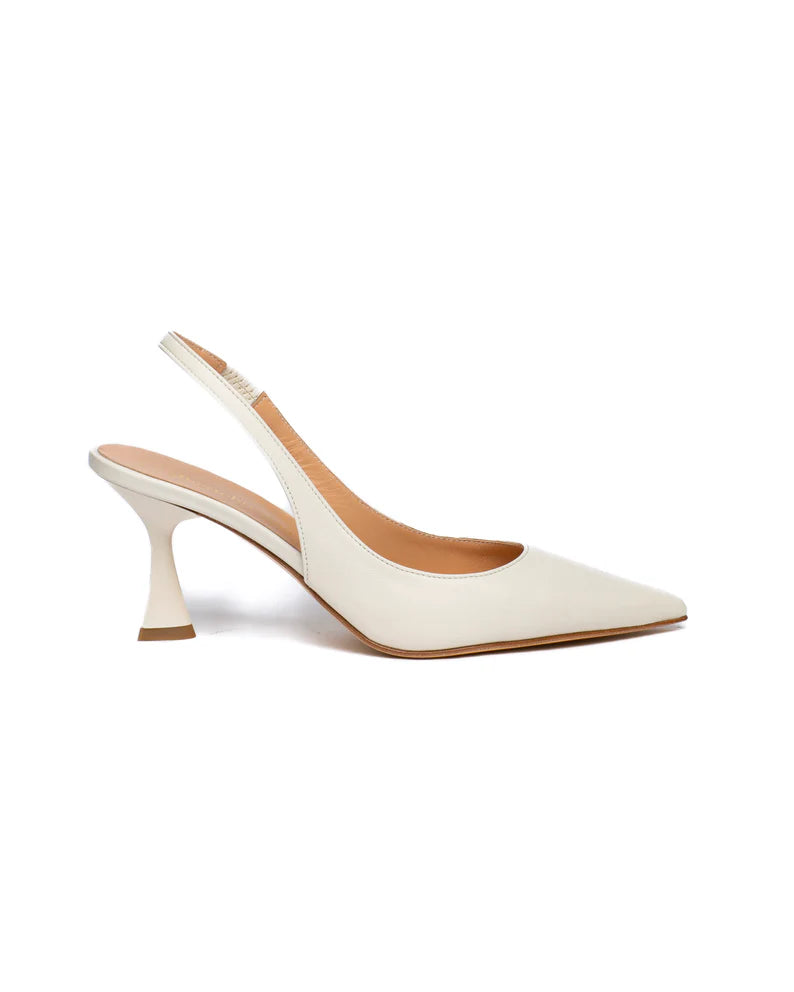 Slingback nappa off white