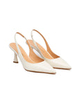 Slingback nappa off white